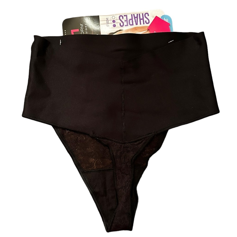 Maidenform Self Expressions Tummy Taming Shapewear Thong Black Size Small NEW - Picture 8 of 9
